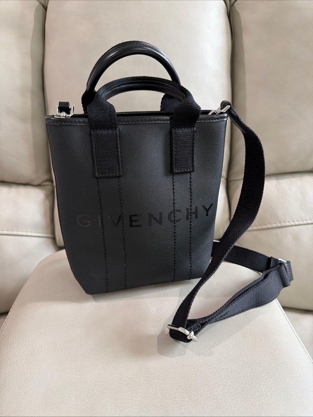 Givenchy G-Essentials Small Tote Black Canvas Unisex/womens